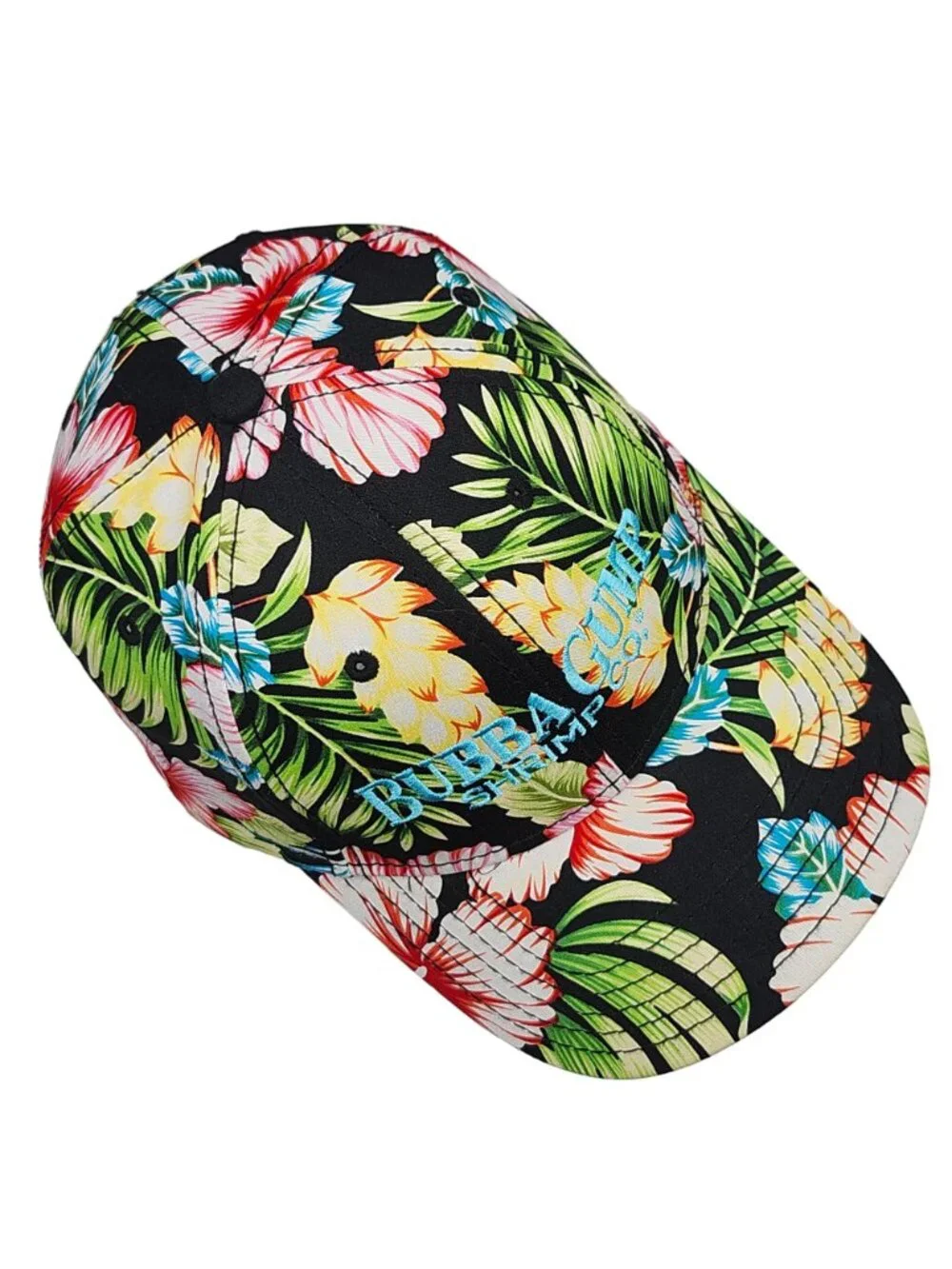 Bubba Gump Shrimp Company Hawaiian Floral Tropical Snapback Hat Embroidered